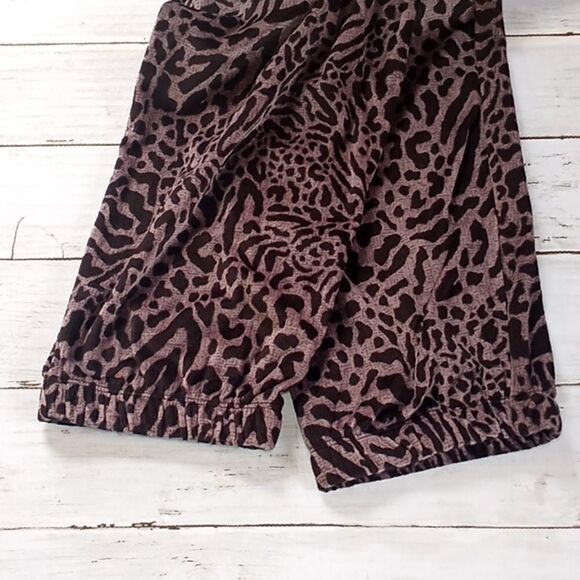 Velvety Zebra Jogger Lounge Sleep Pants Size L - Picture 3 of 6
